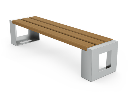 Modern and elegant bench without back- perfect for bus stations and main squares