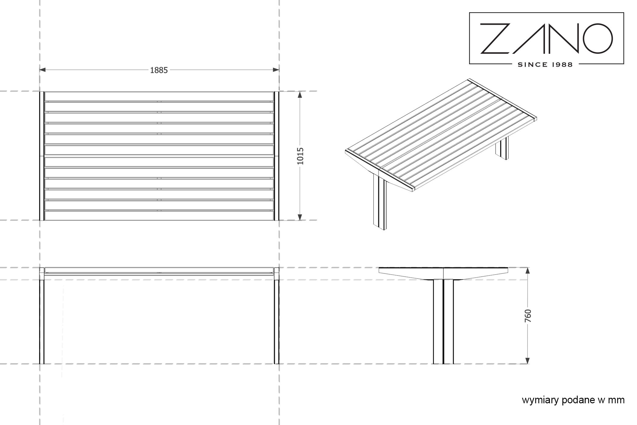 Amicus urban table dimensions