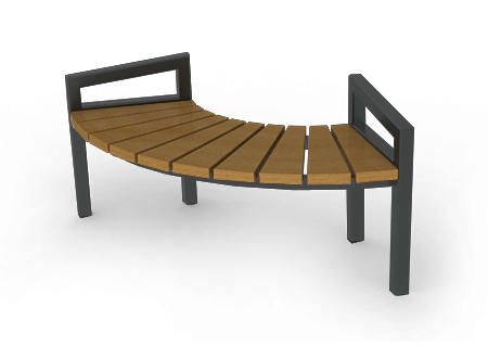 semicircular benches to shopping centre