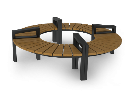 round benches for parks and squares