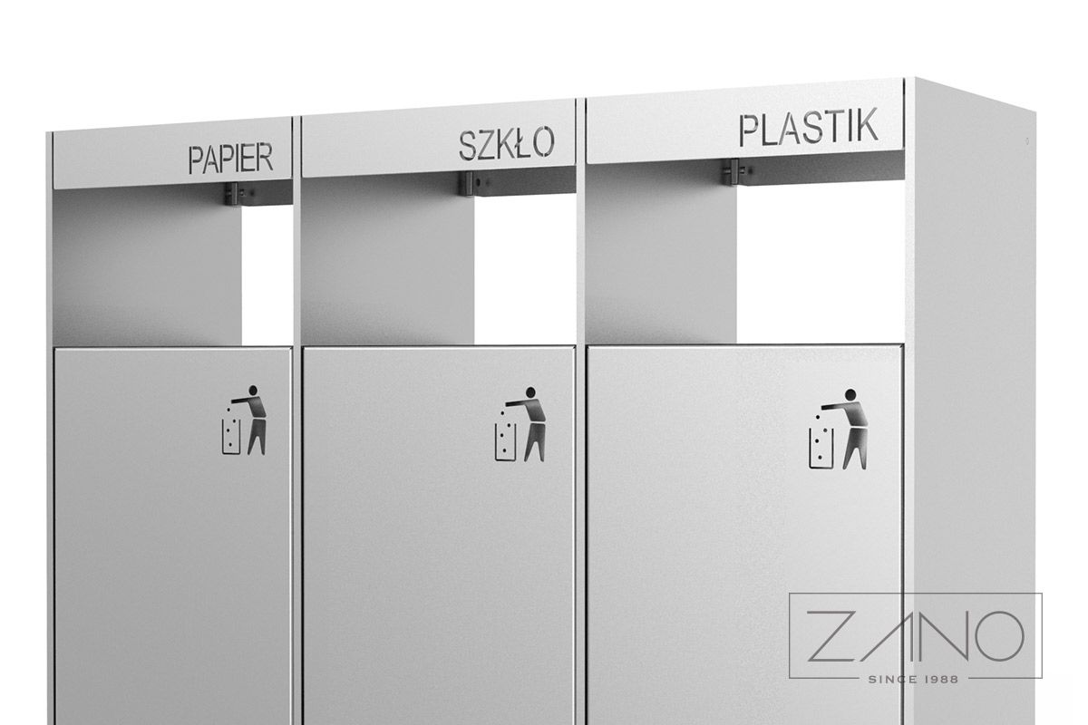 Oudoor city recycling bins from producer ZANO Street Furniture