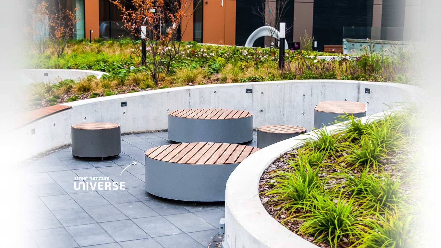 ZANO Street furniture | Universe benches and solar station