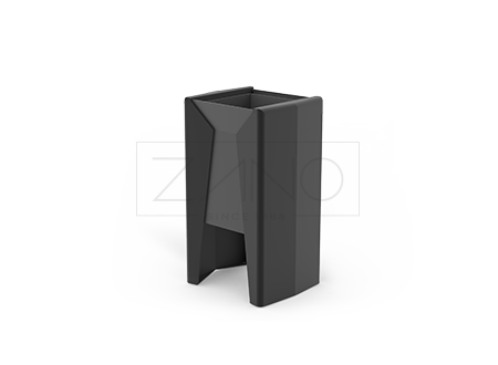 ZANO Street furniture | carbon steel and stainless steel urban litter bins