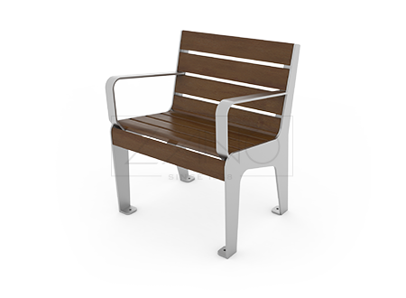 Urban furniture park chair made of stainless steel