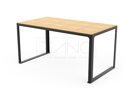 Table Scandik 13.046 made of carbon steel painted RAL 9005