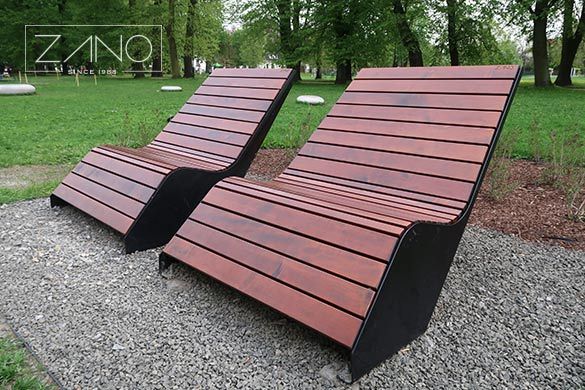 Mahogany colour of wood | Duo lounger