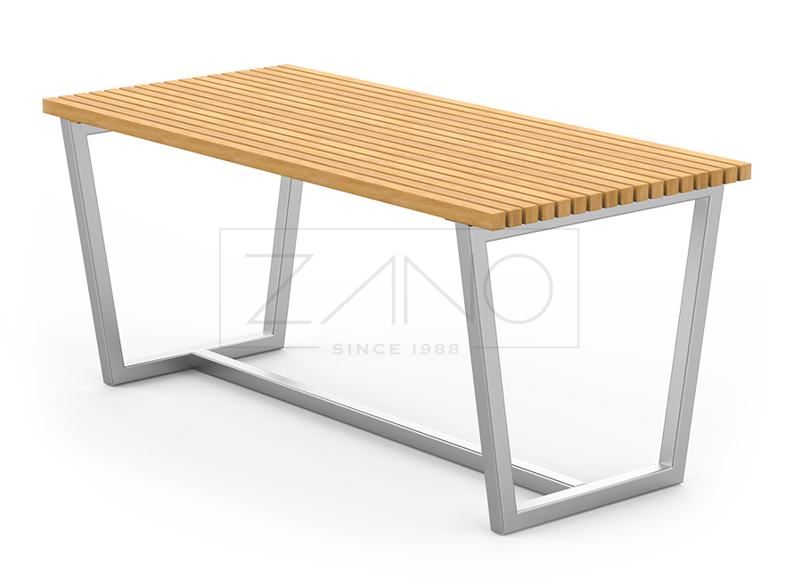 Bergen wooden table with stainless steel legs