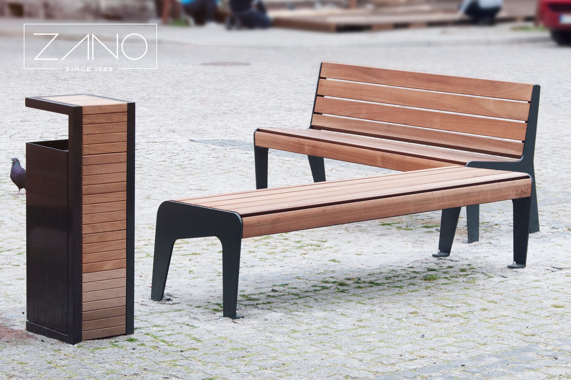 ZANO Street furniture | Benches and litter bins