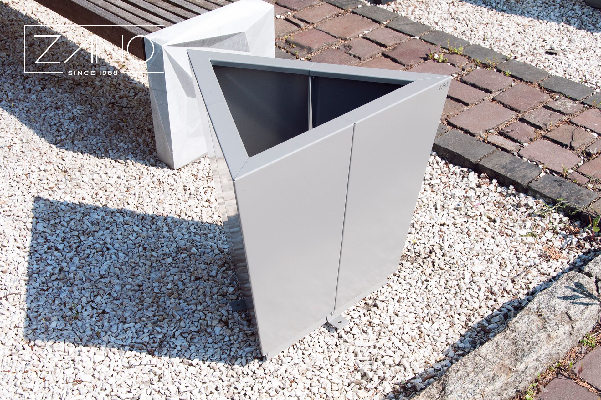 Outdoor planter made by steel
